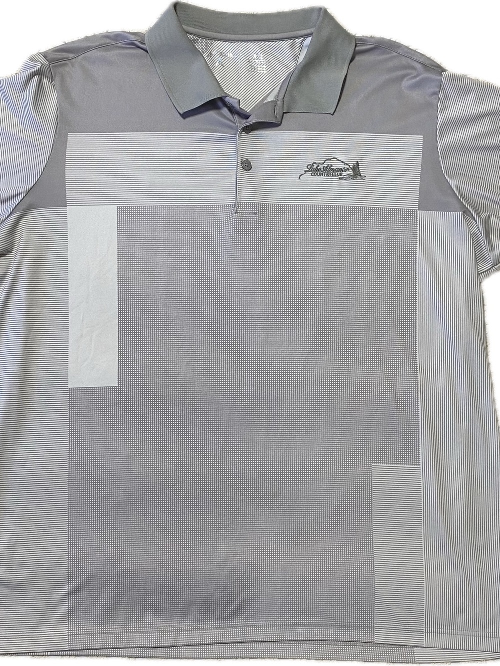 Antigua Golf Men's Gray Blocked Performance Polo